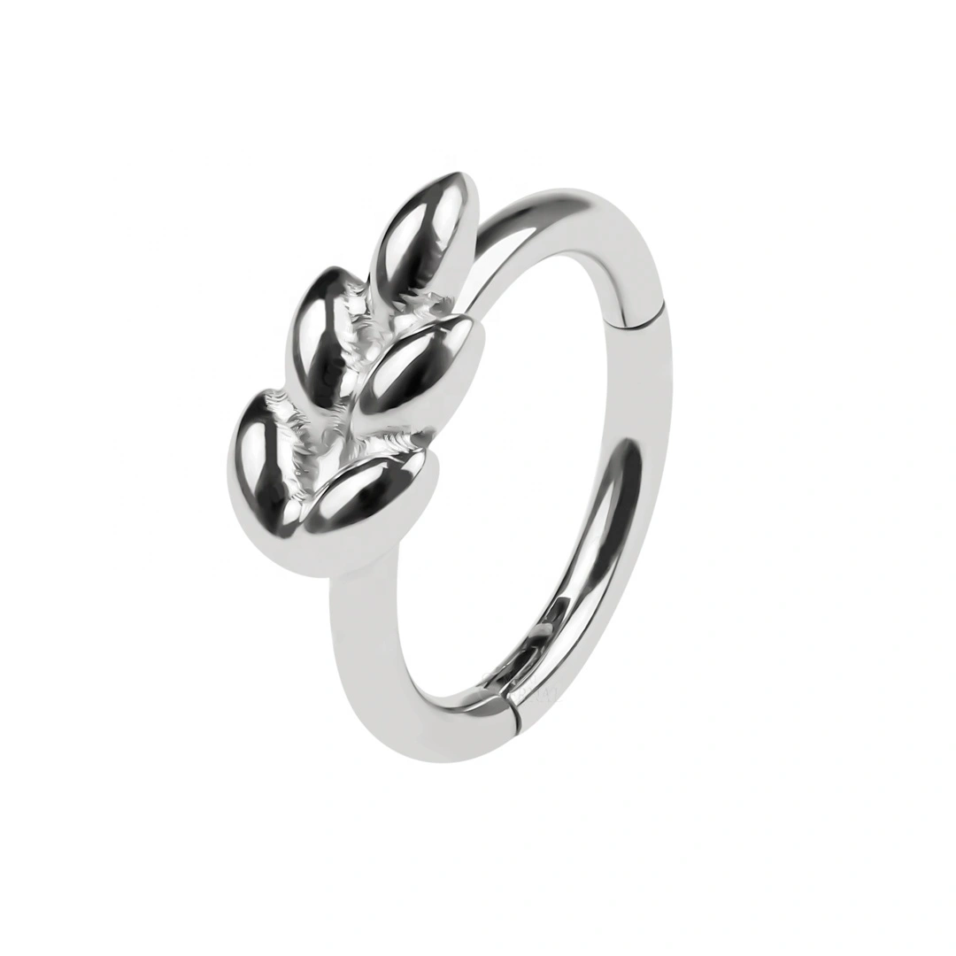 Eternal Metal Astm F136 Titanium Flower Shaped Nose Hoop Ring Piercing Jewelry 1