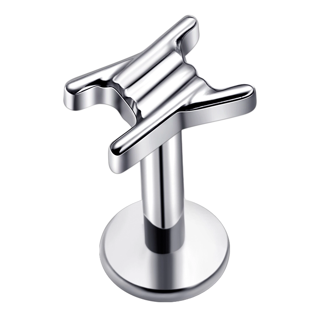Eternal Metal Astm F136 Titanium H Shape Internally Threaded Labret Piercing Jewelry 1