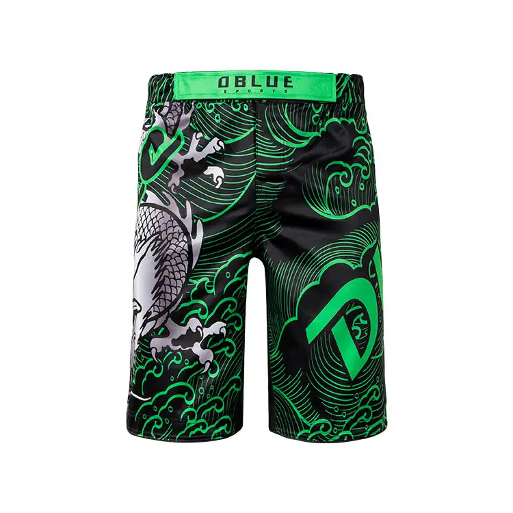 Dearadh saincheaptha grappling bjj fir scoilte giomnáisiam shorts giomnáisiam ganntanas gearrthóga sublimation oem bjj gi stretch mma shorts ag troid 1