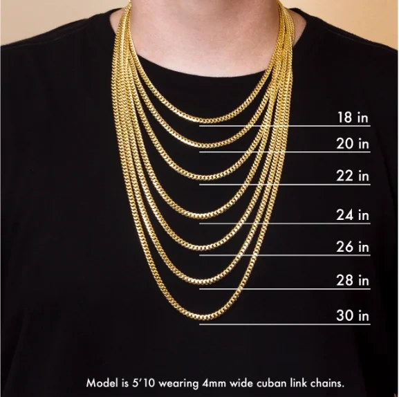 16''in 18''in 20''in 22''in 24''in 4mm 14k Solid Gold Cuban Link Chain Bracelet Hip Hop Jewelry Plain Chain Necklace Gold Link 1