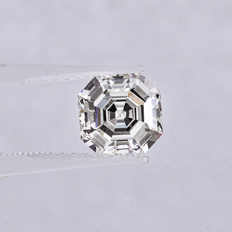3.12carat Vs2 Clarity Big Size Excellent Polishing Asscher Cut Cvd Diamond In Stock 1