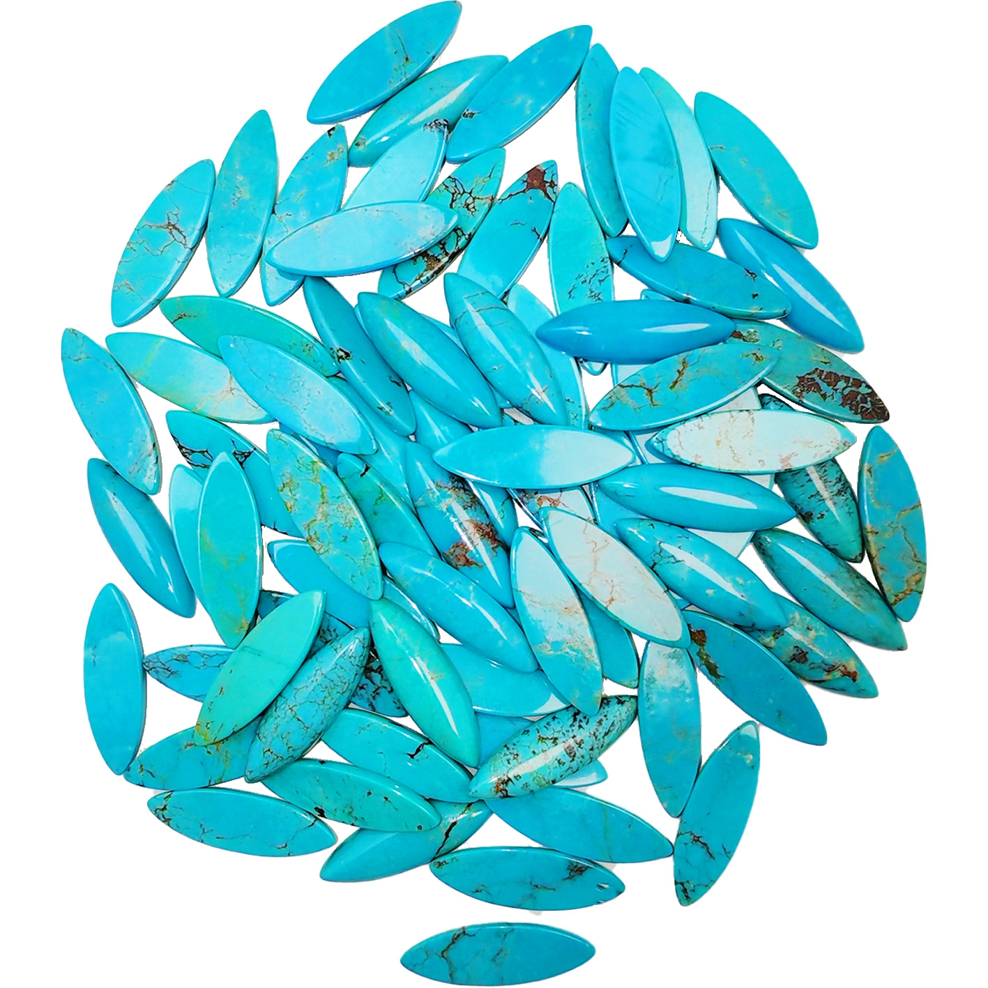 Natural Turquoise Mariquesa Cab Size 9*29mm For Jewelry Making Diy Bracelet 1