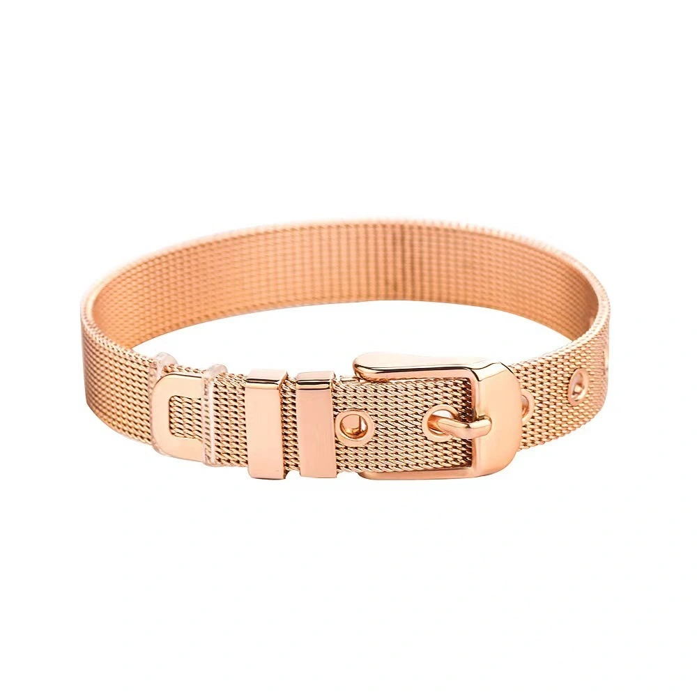 Stainless Steel Gold-plated Alphabet Jewelry Diy Beaded Snake Bracelet Accessory Mesh Strap Bracelet For Men And Women 1