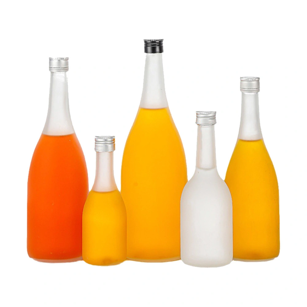 Wholesale Recyclable Empty Clear Oval 375 Ml 500 Ml 750 Ml Clear Glass Aspect Liquor Bottles 1