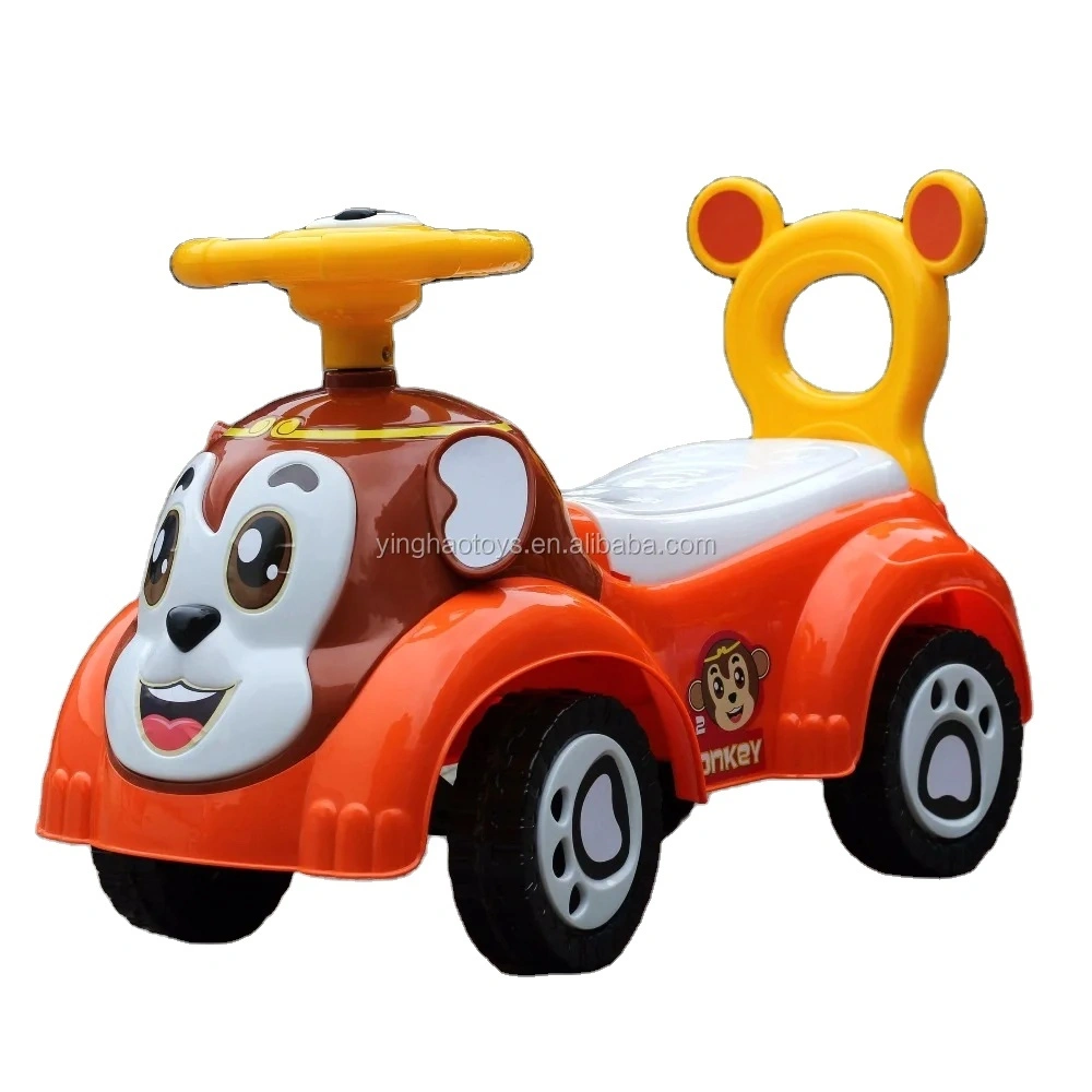 Voiture coulissante en plastique pour enfants, avec poussée musicale et pédale, jouet 1