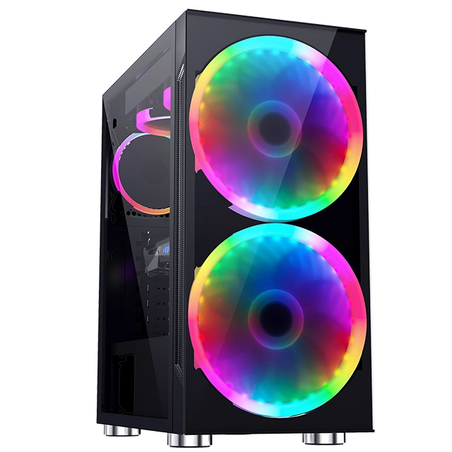 New Product Customized Glass Computer Pc Case Desktop Gaming Computer Case Support Atx M-atx Computer Rgb Case 1