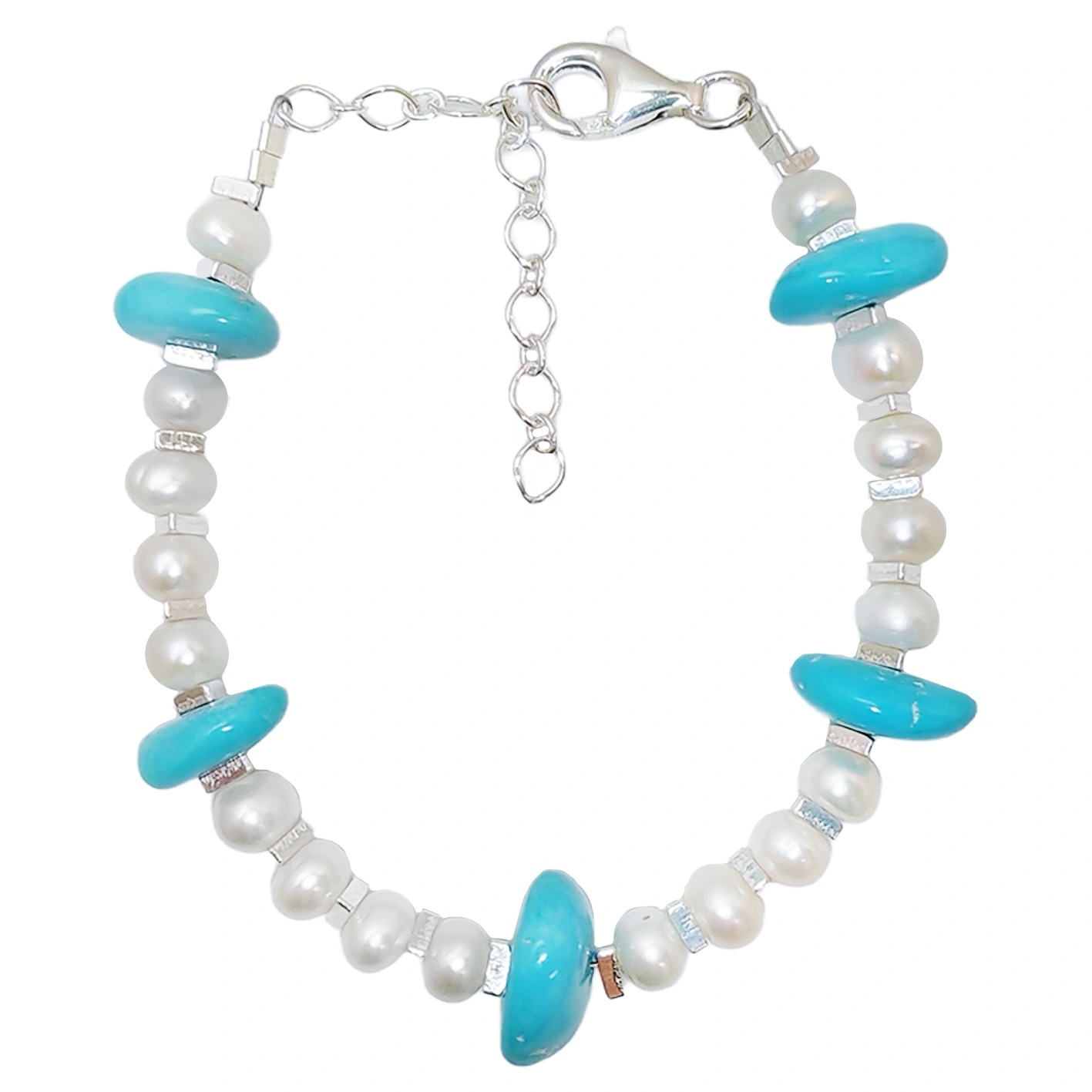 Natural Pearl Turquoise Delicate S925 Silver And Natural Gemstones For Beautiful Jewelry For Jewelry Making Fashion Design 1
