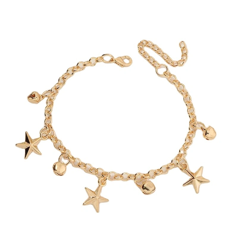 Fashion Jewelry Simple And Personalized Beach Style Seashells Starfish Paired With Diamond Claw Chain Foot Chain 1