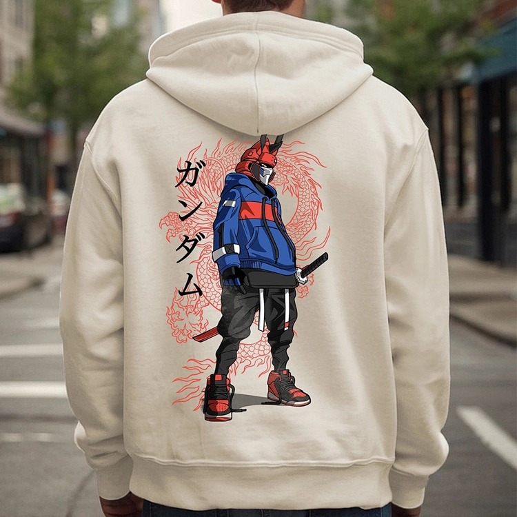 Custom Logo High Quality Heavyweight Oversize Stringless Hoodie Cotton Fleece Hooded Collar Men 1