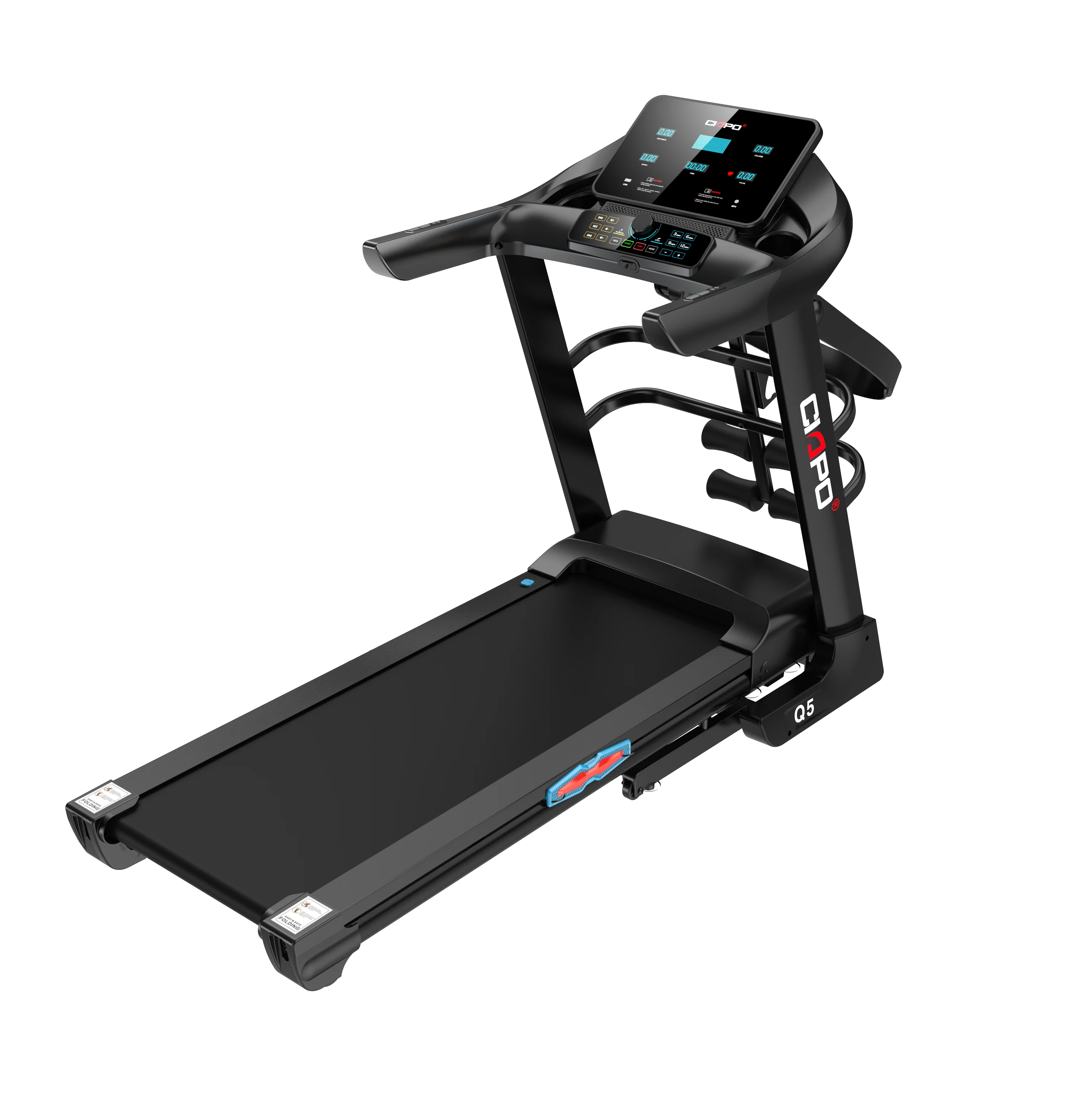 家庭用屋内多機能フィットネス機器ブラックフォールディング電気トレッドミル 1