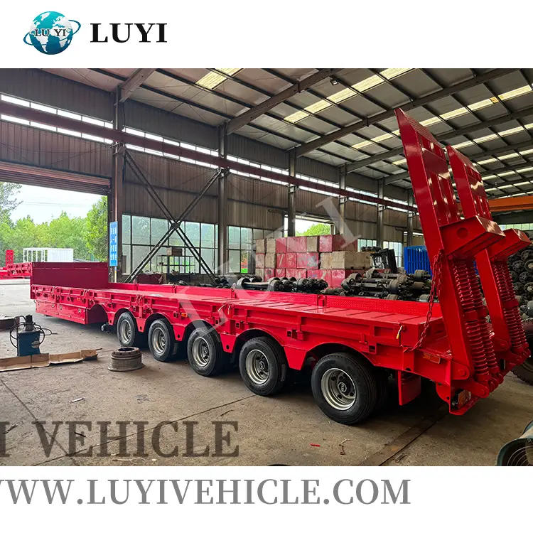 Luyi 5-Axle 100T Lowboy Semi-Trailer для тяжелого оборудования 1