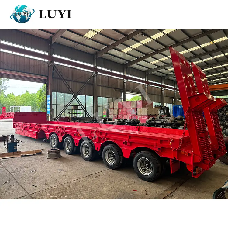 LUYI 5-Axle 100T Lowboy Semi-Trailer for Heavy Equipment 1