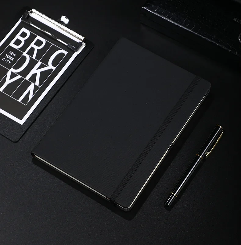 High Quality A5 A6 Elastic Bound Notebook with Wear-proof PU Cover-1 6