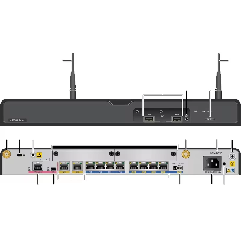 Nuevo AR1220VW original AR1220VW 02353528 Router de acceso de fibra wifi doBle Banda 1