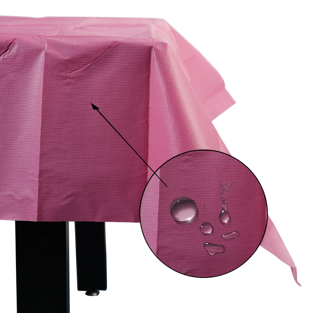 120 cm Pembe Tek Kullanımlık Kraft Kağıt Masa Örtüsü Su Geçirmez Ev Partisi Kapakları 1