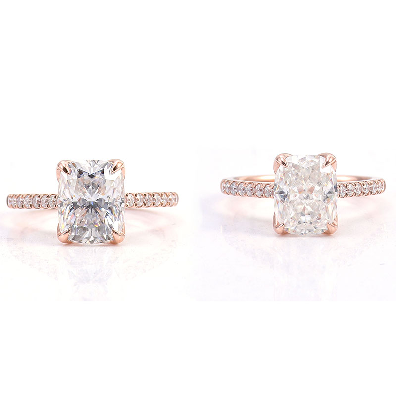 D Vvs Ring 18k Gold Wedding Ring Custom 2ct Cushion Brilliant Cut <000000> Ice Cut Engagement Moissanite Diamond Fine Jewelry Rings 8