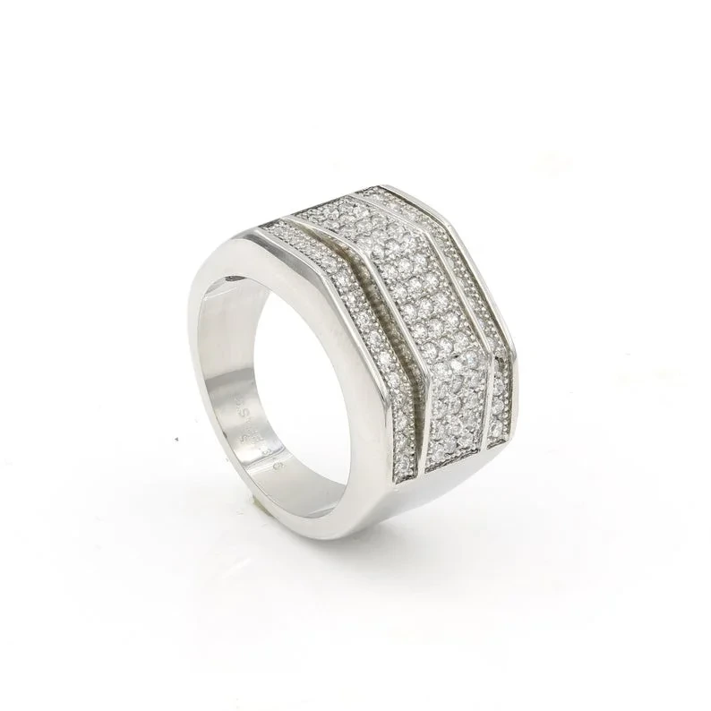 Latest 925 Sterling Silver Iced Out Moissanite Diamond Gold Filled Championship Ring Wholesale 1