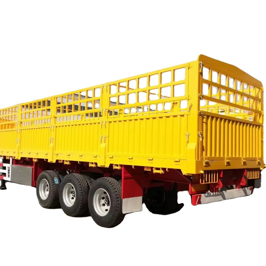 Semi-remorque cargo à paroi latérale de clôture de 40/50 tonnes - Camion à 3/4 essieux 1