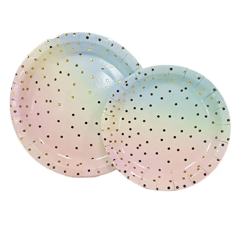 Personalised Paper Plates Rainbow Candy Plates Paper - - Xiangsheng 2