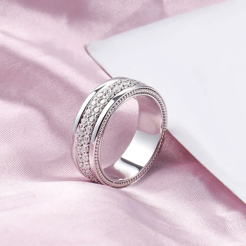 Hot Sale Gold Jewelry 10k 14k 18k Solid White Gold 1.8mm Mens And Womens Wedding Band Ring 1