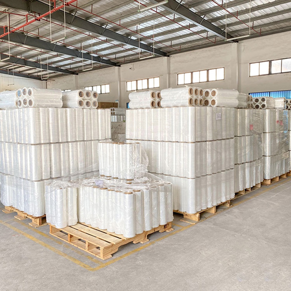 Film di elasticizzazione a mano di alta qualità in plastica Poly lldpe Shrink Wrap Film di imballaggio 6