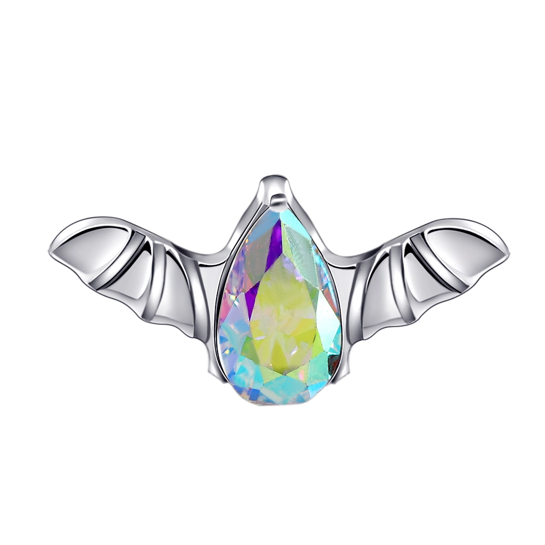 Eternal Metal G23 Titanium Piercing Internally Threaded Bat Piercing Labret 1
