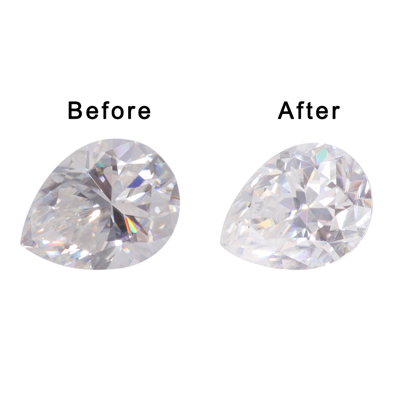 Gra Certified Advanced No Bow Tie Shining Pear Cut White Loose Moissanite Stones From Provence Gems 1