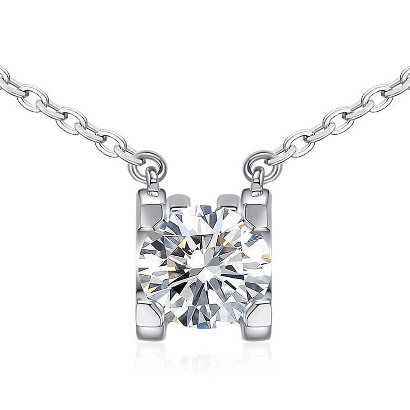 AU750 AU750 GOLD AMARIO AMARIO 1CT G Color redondo de diamantes de corte brillante como regalo 1