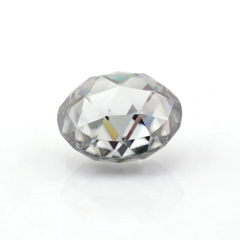 Gra Certified Lab Created Diamond Double Rose Cut White Moissanite 6.5mm Round Polish Loose Diamond 1