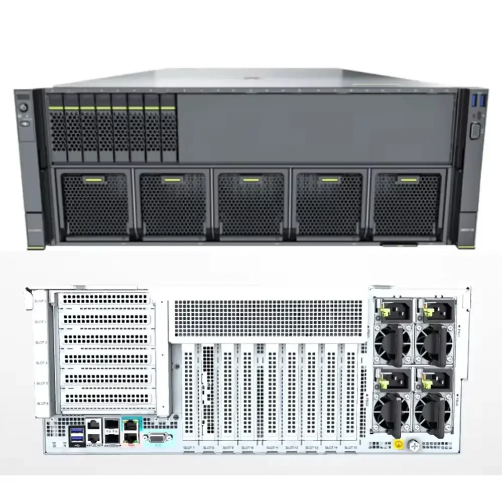 Fusionserver 5885H V6 5885 Series 4 Socket Rack Server يدعم 48 × DDR4 DIMMS وما يصل إلى 25 × 2.5 بوصة محركات محلية 1
