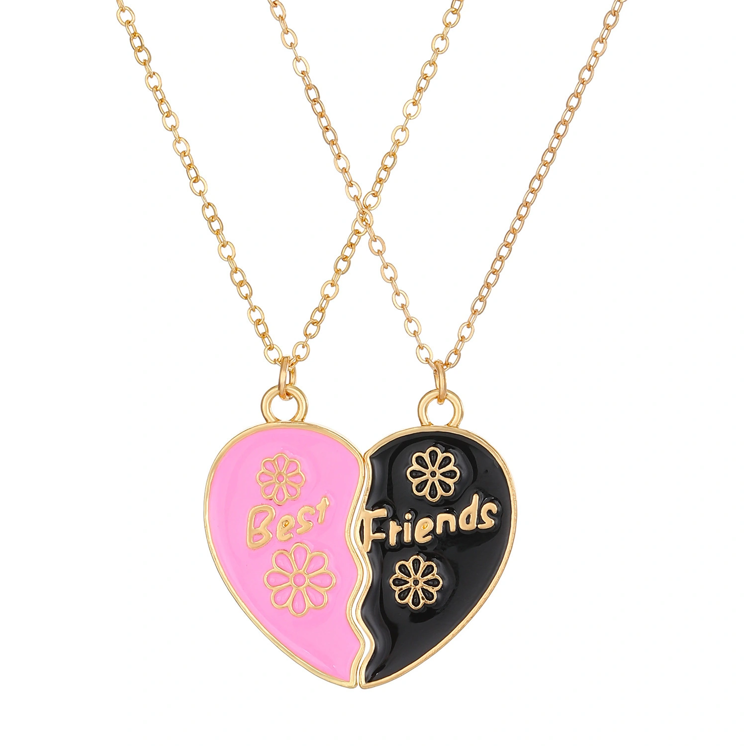 Wholesale Fashion Popular Heart-shaped Friendship Necklace Men And Women Universal Friendship Necklace 1