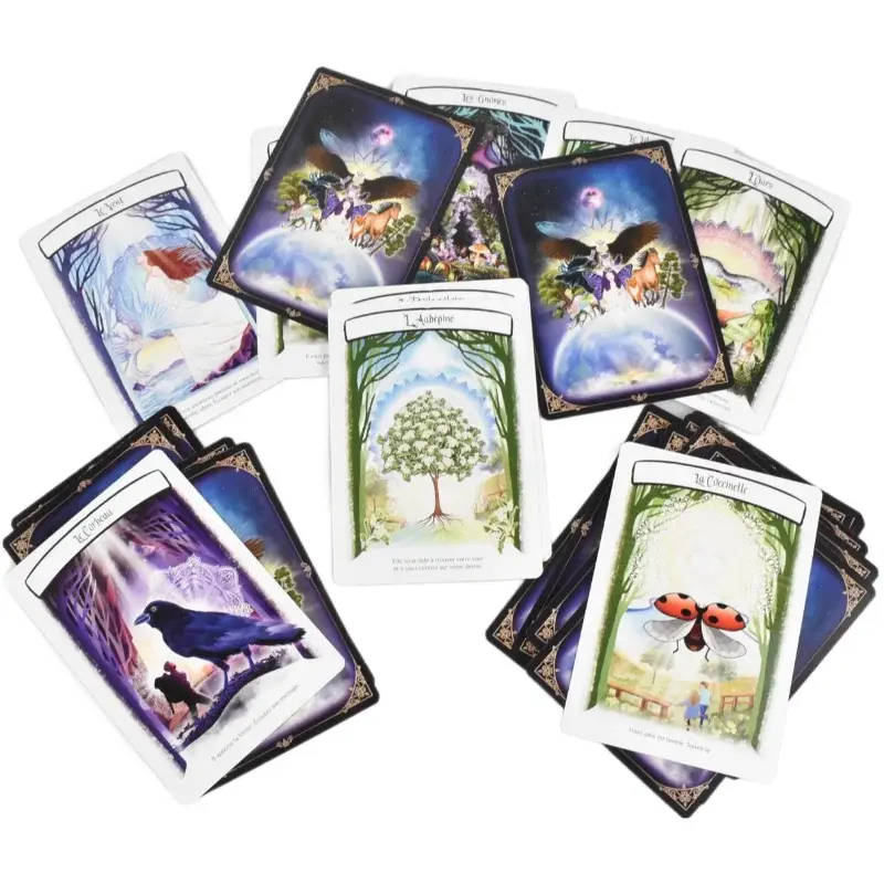 Benutzerdefinierte Drucken Tarot Luxus Oracle Card Deck mit Reiseführer 1