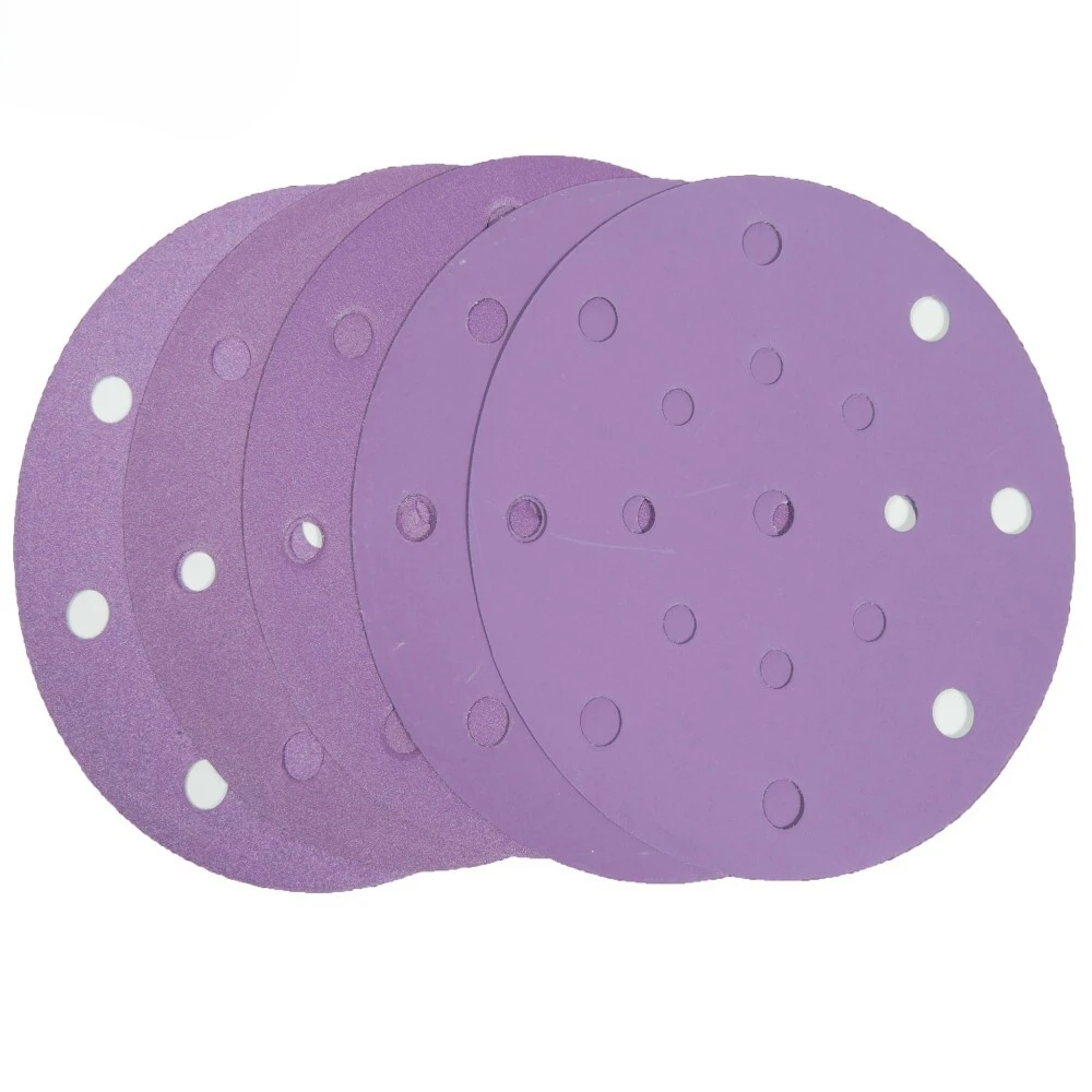 225mm Ceramic Carbide Die Grinder Sanding Disc - Purple Floor Red Oxide Paper Fiber Polishing Pad 1