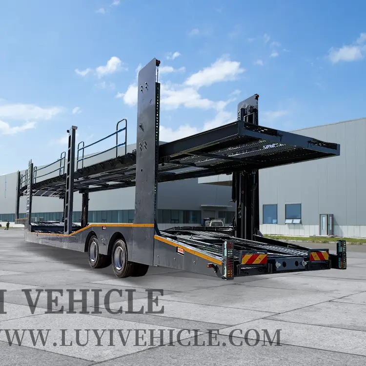 2 Axle 6 8 10 Vehicle Transport Trailer Hot Sell | LUYI 1