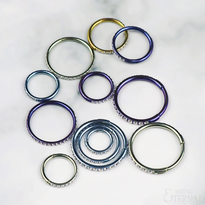 Eternal Astm F136 Titanium Implant Grade Anodized Nose Ring Clicker Piercing 1