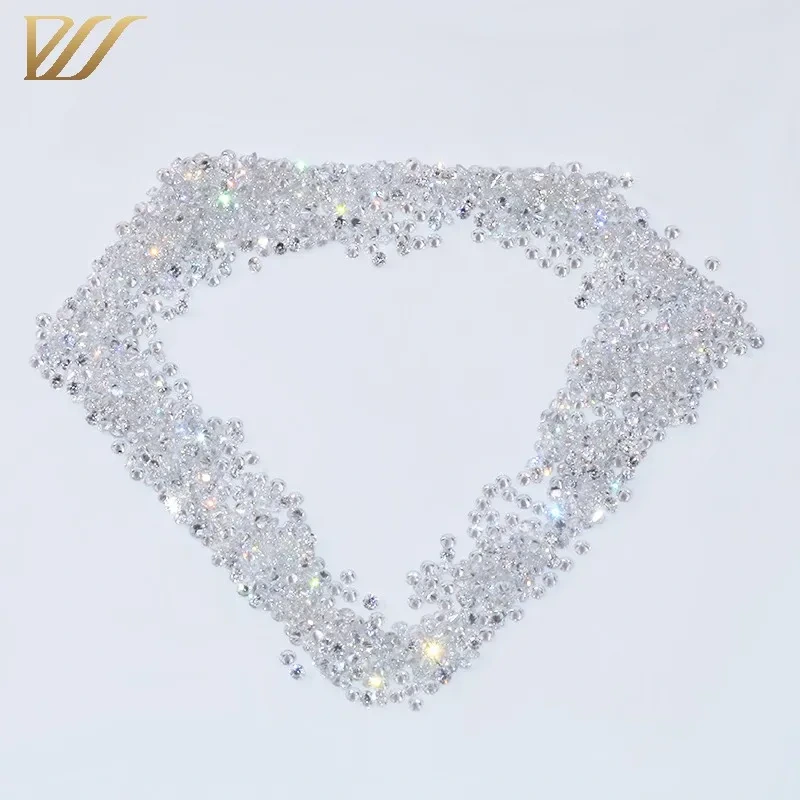 Perfect Accent Stone Def Color 2mm Diamond Vs Clarity Real Loose Diamond Wholesale Hpht Bulk Diamond Lab Price Per Carat 1