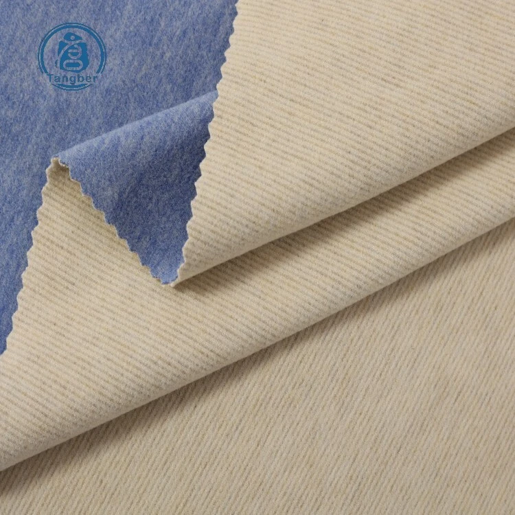 Material de arrugas de peso pesado Rayon Polyester Wool Silk Fleece Fabrics para bufandas, ropa de salón 1
