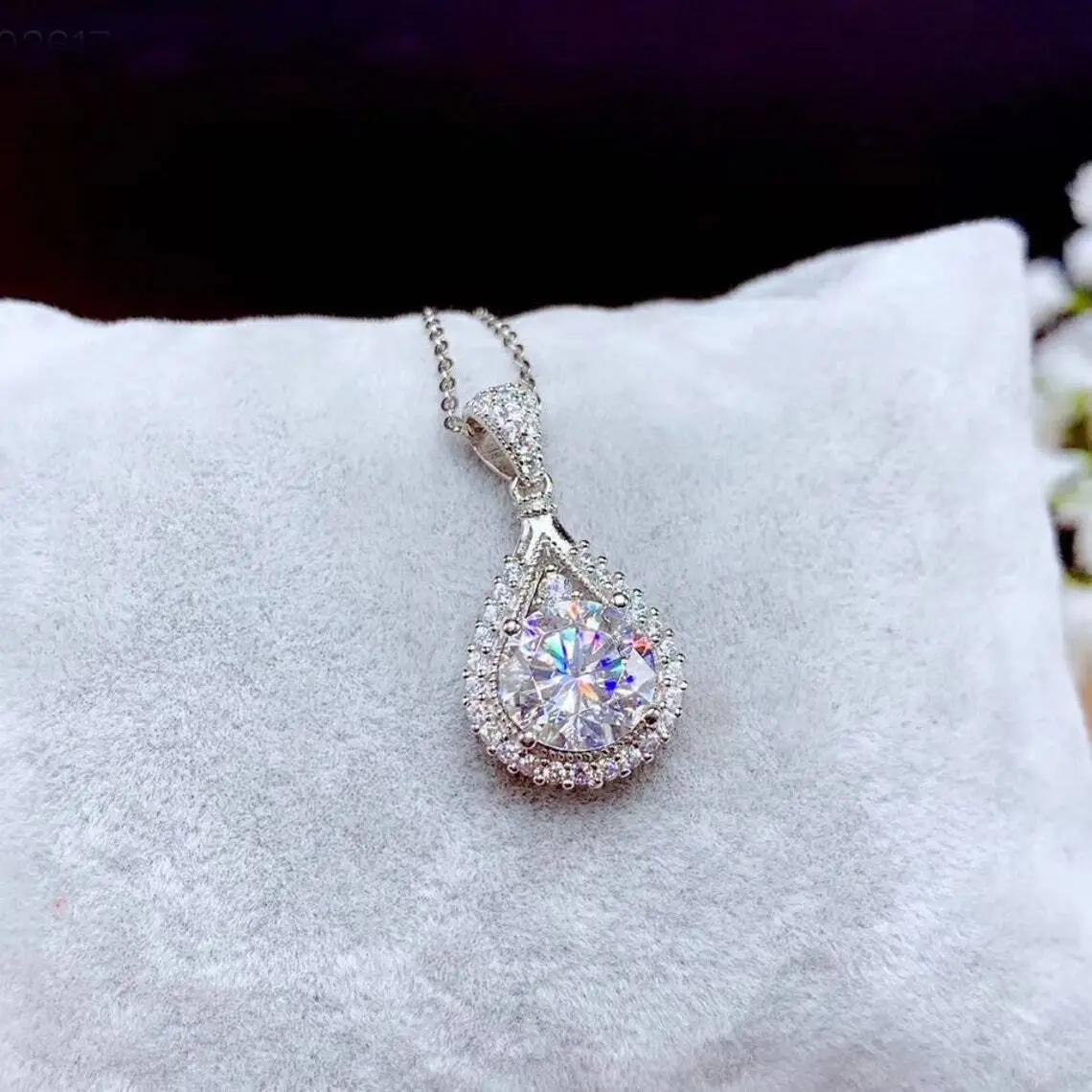 New Sale 14k Gold Jewelry Customized Link Pendant Moissanite Diamond Pendant For Party 1