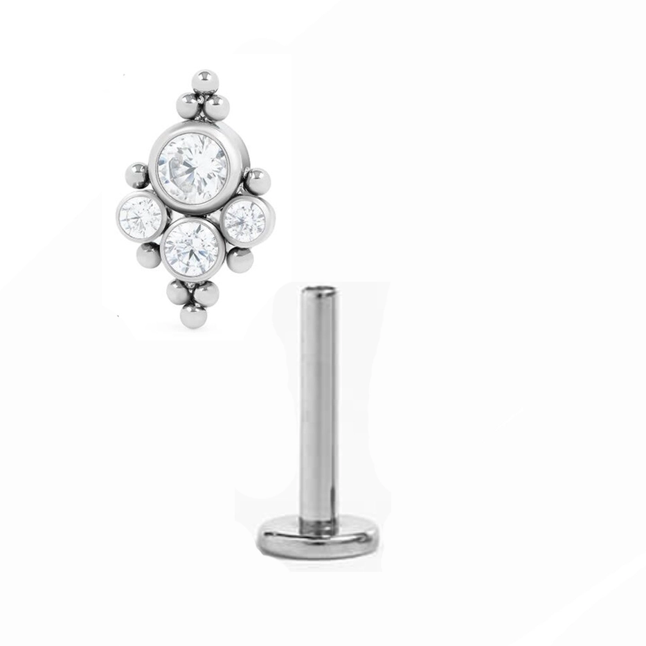 New Arrival Eternal Metal Silver Earring Titanium Internally Threaded Replacement Piercing Earrings 1