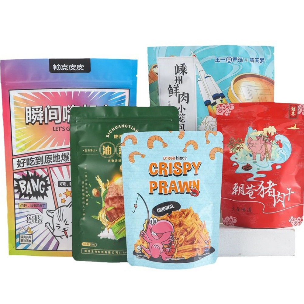 Custom Biodegradable Resealable Zipper Moisture Proof Mylar Packaging Bags With Logo 1