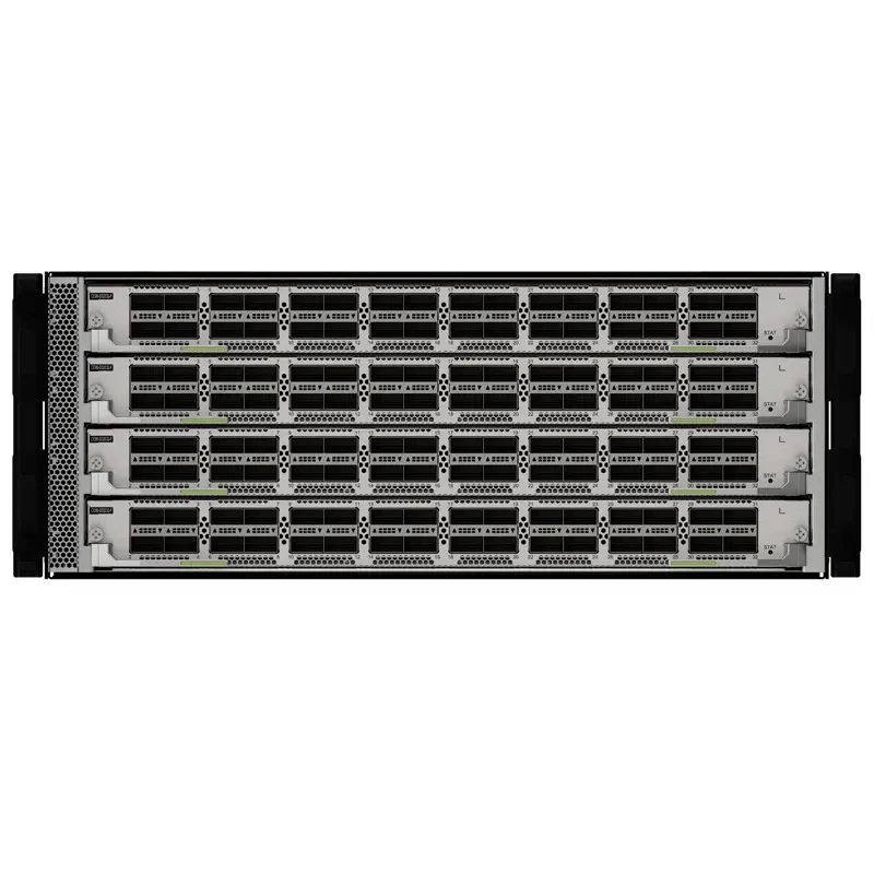 CE9865-4C 02356BCF с 4 слотами для дополнительных плат, 2 модулями питания переменного тока, 4 вентиляторами, коммутатором корпоративного класса с впуском на стороне порта 1