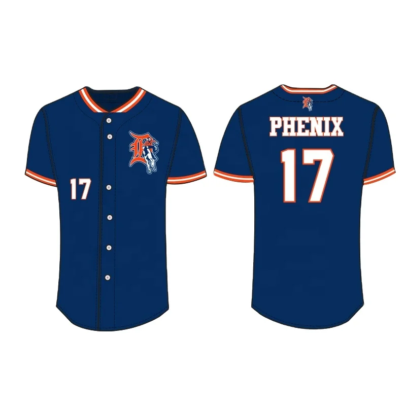 Camisa de beisebol personalizada, sublimação, bordado, sarja disponível 2