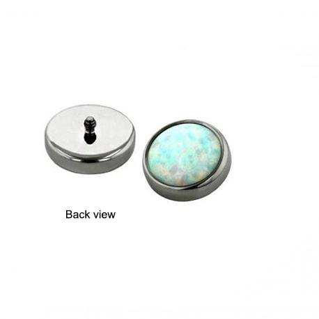 Eternal Metal Astm F136 Titanium 0.9mm Thread Pattern Bezel Set Internally Threaded Piercing Jewelry Ends 1