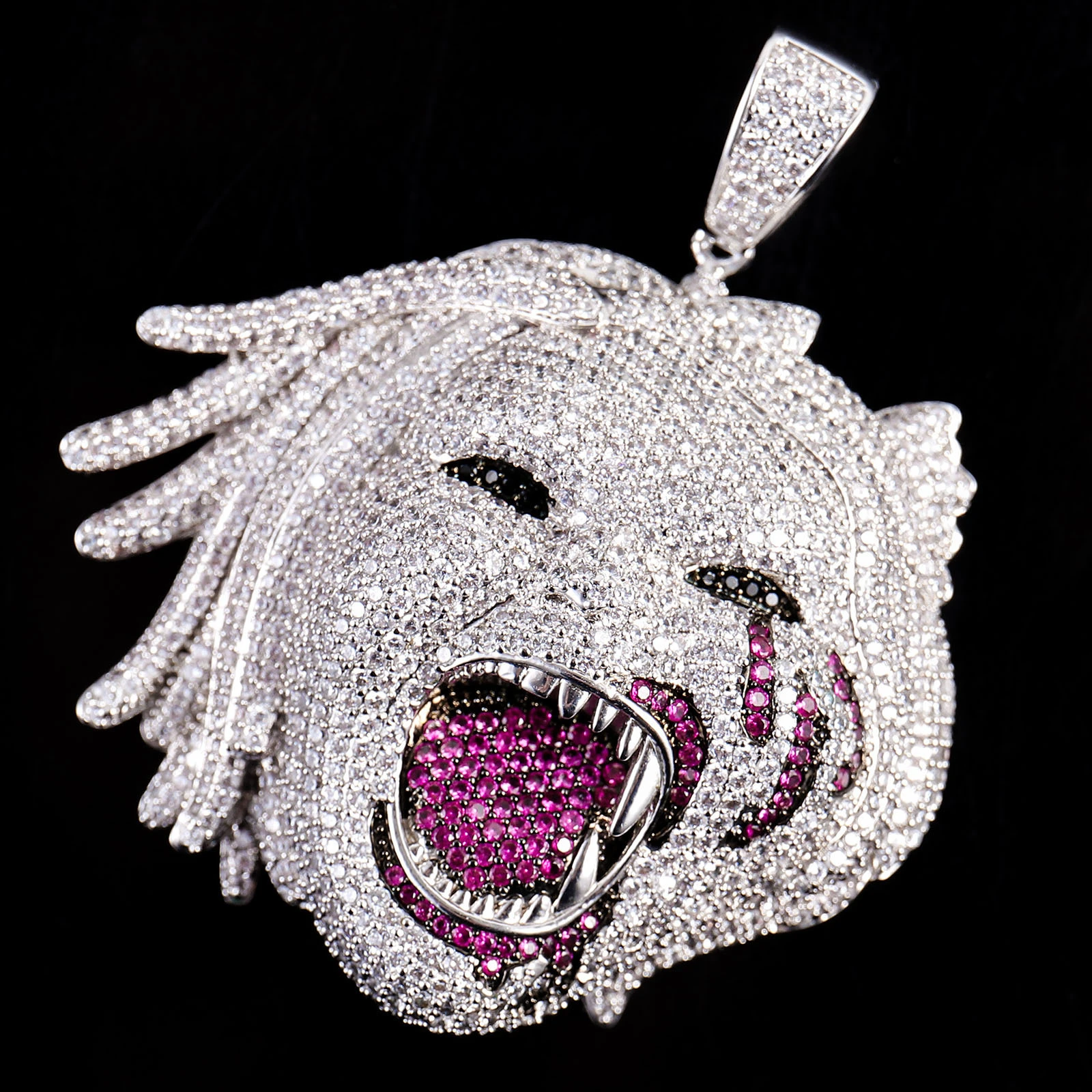 Customer Pendant Design Big Hip Hop Real Ice Out Moissanite Silver 925 With 18k Gold Plated Punk Hip-hop Necklace Pendant 1