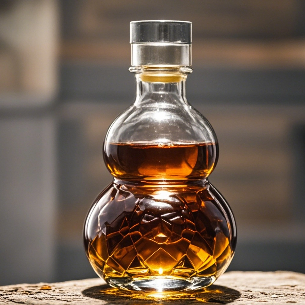 Unique Design 500ml 700ml 750ml Refillable Gourd Shape Wine Tequila Whisky Brandy Glass Bottles 1