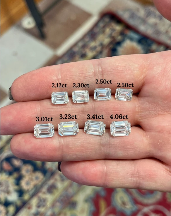Provence Jewelry In Stock High Quality Igi 1ct 2ct 3ct 4ct 5ct D VVS Loose Diamonds Lab Grown Emerald Cut Cvd Diamond For Sale 1