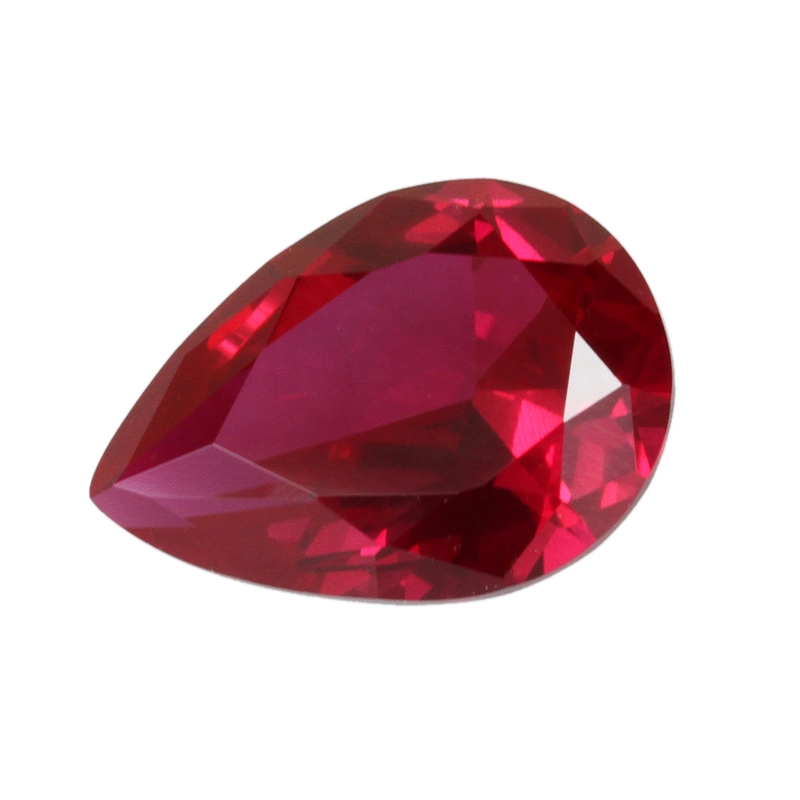 Wholesale Diamond Gemstone Jewelry Sand Bottom Loose Gems Red 6mm-16mm Pear Shape Corundum Ruby Stone Corundum 1