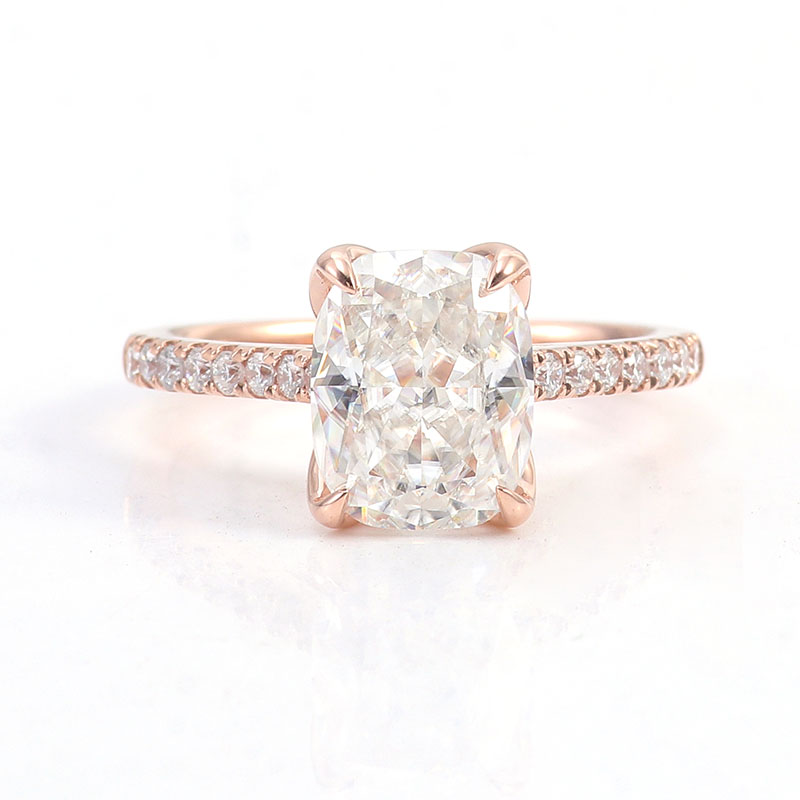 D Vvs Ring 18k Gold Wedding Ring Custom 2ct Cushion Brilliant Cut <000000> Ice Cut Engagement Moissanite Diamond Fine Jewelry Rings 11