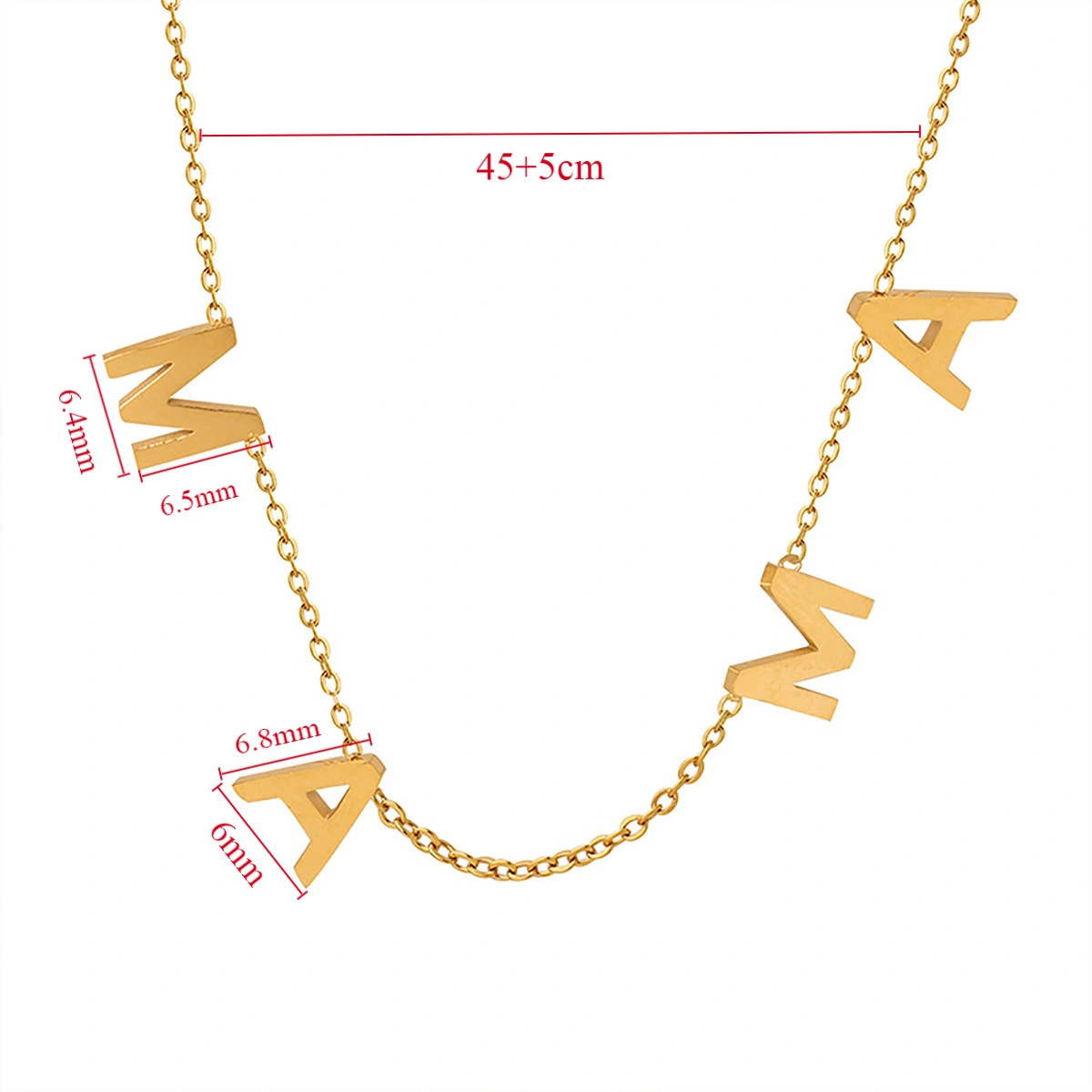 Wholesale Fashion Hot Selling Gold Necklace Women's Fashion Letter Collarbone Chain Holiday Gift Latest 1