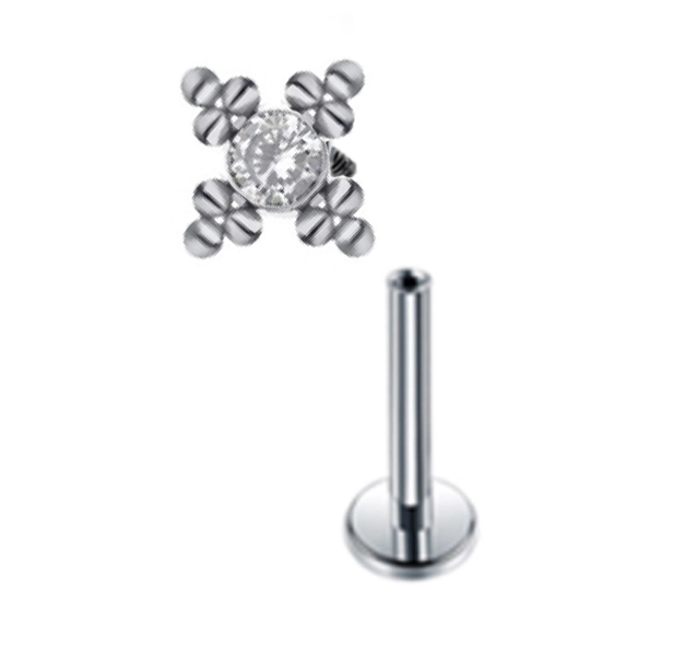 New Arrival Eternal Metal 16g Astm F136 Titanium Internally Threaded Implant Grade Labret Piercing 1